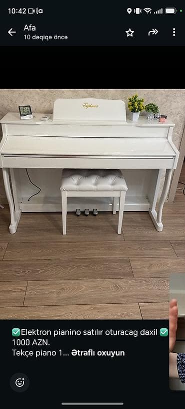 ✅Elektron pianino satılır oturacag daxil ✅ 1000 AZN. Tekçe piano 1900