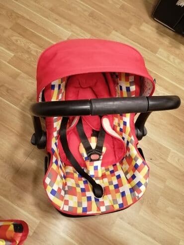 кресло для ребенка в машину: Qırmızı reng uşaq kolyaskası + Ana qucağı (maşın üçün oturacaq). Geniş — 4
