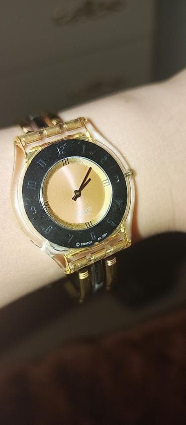 Smart saatlar: Qol saatı, Swatch, rəng - Qızılı — 2