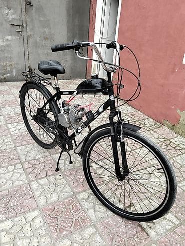 Benzin mühərrikli velosiped - 28” təkərli şəhər tipli velosiped