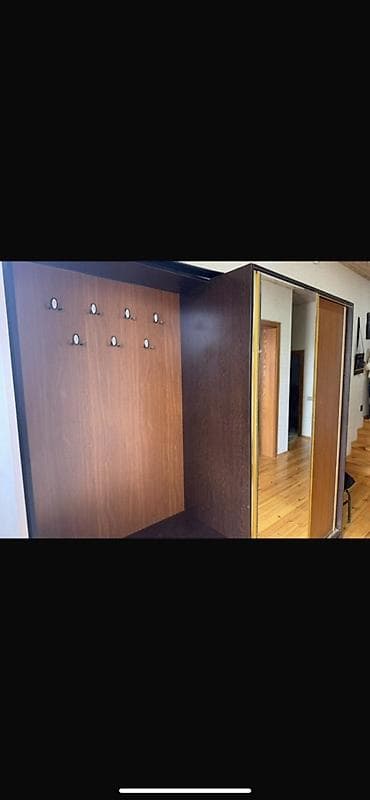 sehf qapi: 1 qapı, Güzgülü, Qəhvəyi, Digər material, Kupe, Düz dolab — 1