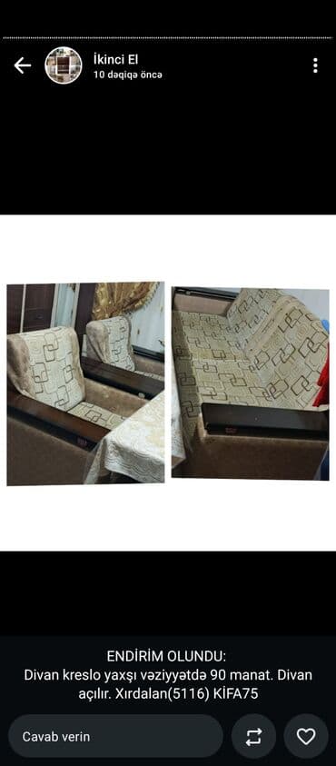 Kreslolar, Divan, Kredit yoxdur