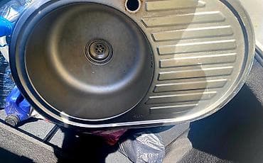 Dairəvi Mətbəx çanağı, Şkafsız, Paslanmaz polad