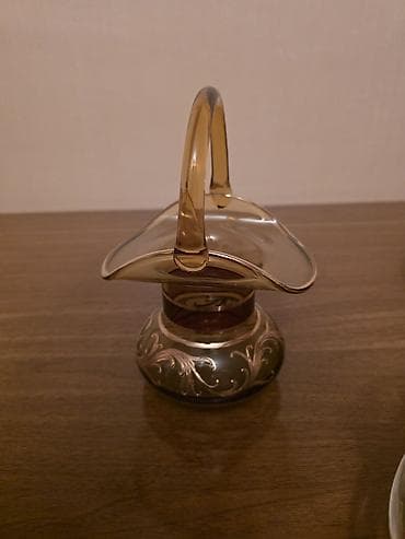 Şüşə dekorativ səbət-vaza — 2