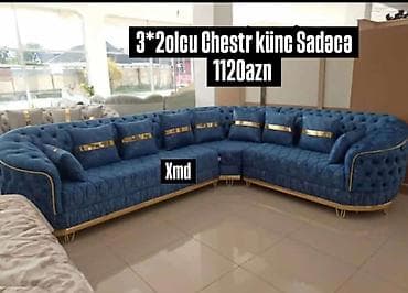 divan fabrika: Künc divan, Yeni, Açılmayan, Bazasız, Vеlur parça, Pulsuz çatdırılma — 1