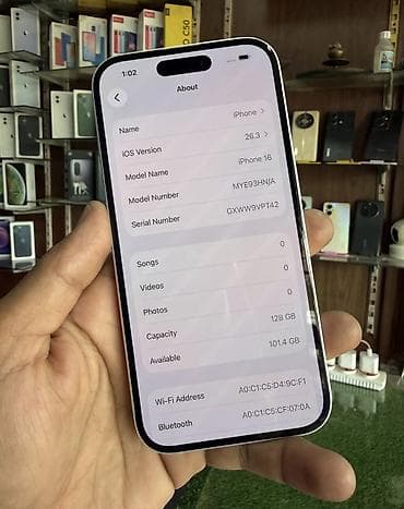 telefon iphone 16: IPhone 16, 128 GB, Ağ, Zəmanət, Simsiz şarj, Face ID — 4