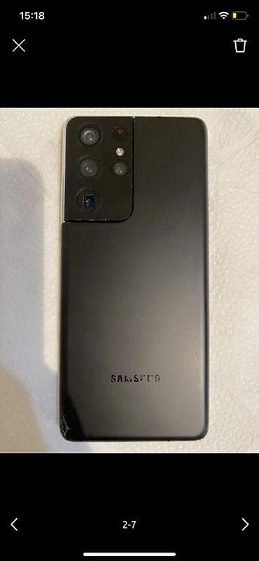 5g modem router: Samsung Galaxy S21 Ultra 5G, 256 GB, rəng - Qara, Qırıq, Sensor, Barmaq izi — 2