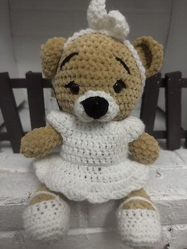 kub oyuncaq: Xırda toxunma oyuncağı – amiqurumi ayıcıq - Material: yumşaq plyuş — 1