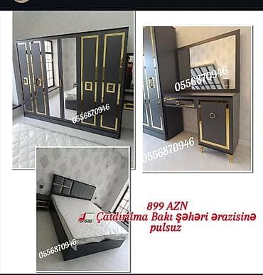 mebel skaflar: Yataq otağı mebel dəstləri – yeni sifarişlə hazırlanır Tərkib: - — 5