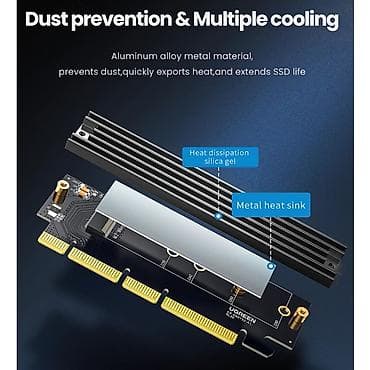 kompüterlər satis: UGREEN M.2 NVMe SSD üçün PCIe adapter + soyuducu komplekti - — 1