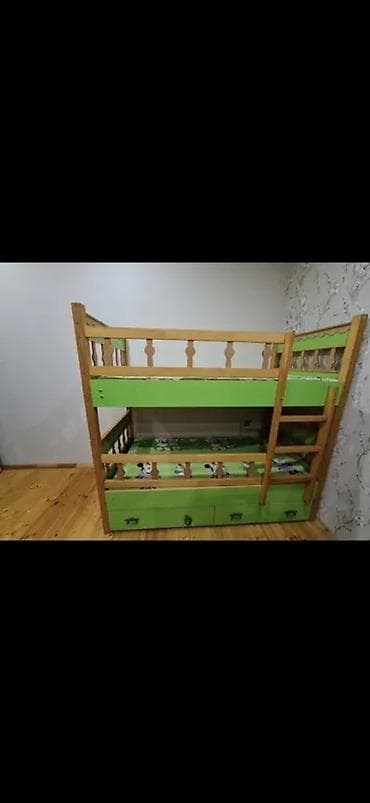 2 ci el stol: İşlənmiş, İkinəfərlik çarpayı, Bazasız, Matras ilə, Siyirməli, Türkiyə — 8