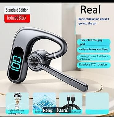 airpods qabi: Yeni Simsiz (Bluetooth) Qulaqcıqlar, Samsung, rəng - Qara — 5