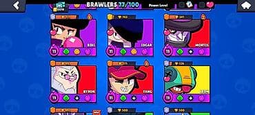 3 teker velosiped: Brawl Stars hesabı - Kupa: 23 218 (Trophy Road III) - Toplanan — 3