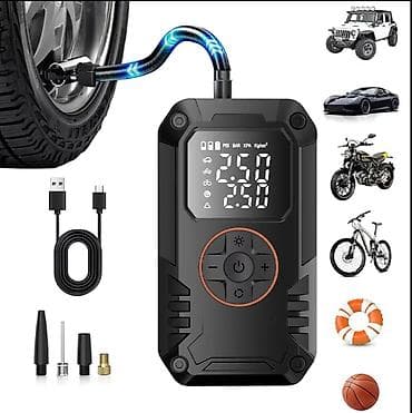 elektron teker nasosu: Doldurula bilən portativ hava kompressoru – çoxfunksiyalı təkər — 1