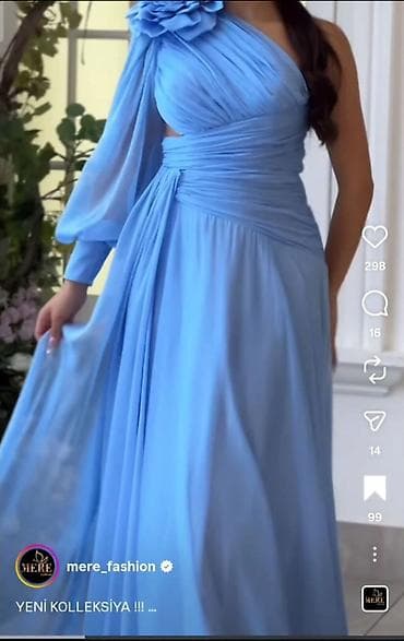 drapirovkalı ətəklər: Ziyafət donu, Maksi, M — 9