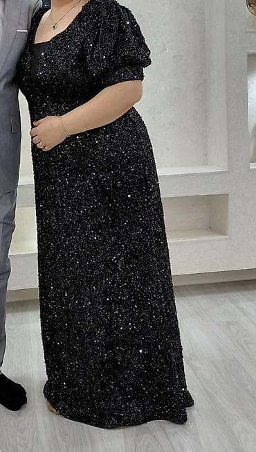 qara maz: Qara payetli ziyafət donu - Rəng: klassik qara - Parça: tam səth — 1