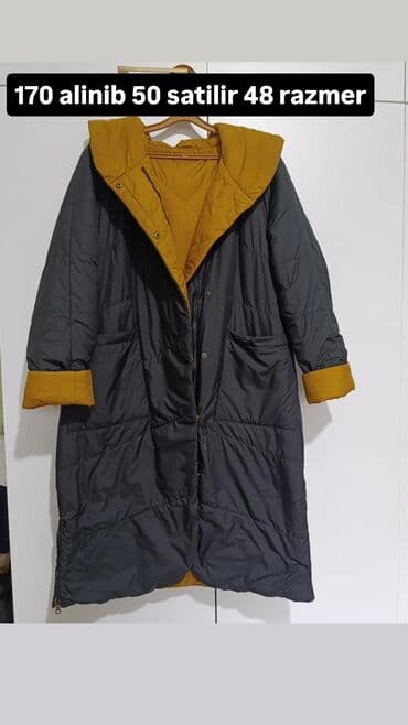 kapüşonlu qadın şubaları: Qadın üst geyimləri – 48 razmer və 3XL 1) Qəhvəyi palto - 48 razmer - — 4