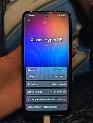 teze telfonlar: Redmi Note 12 Pro, 128 GB, rəng - Boz, İki sim kartlı — 2