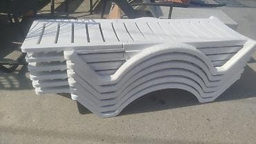 Plastik çimərlik/hovuz şezlonqları - Material: möhkəm UV‑davamlı — 1