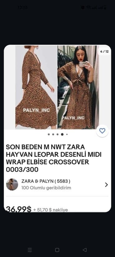 Gündəlik don, Maksi, Zara, M