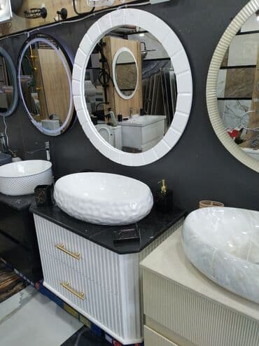 hamam güzgüləri: Зеркало Настенное, Круг, Для ванной, С рамой — 1
