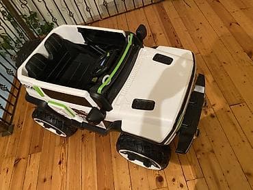 Oyuncaqlar: Uşaq elektrikli maşın – off-road Jeep üslubunda - Korpus: ağ-qara — 3