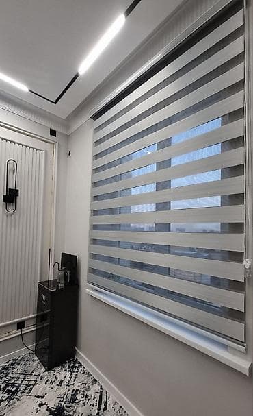 ringlice za tekstil: Zebra jalüz pərdələr - İşıq keçirmə və tam qapatma rejimləri: paralel — 3