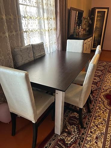 termo mebel: Qonaq otağı mebel dəsti - Divan və 2 ədəd kreslo: Qara-ağ rəng — 4