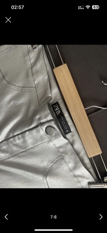 2023 eynek modelleri: Zara metalik şalvar. bir iki defe geyilib — 6