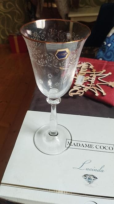 Madame Coco – Lucinda kolleksiyası şüşə qədəh və stəkan dəsti + Regent
