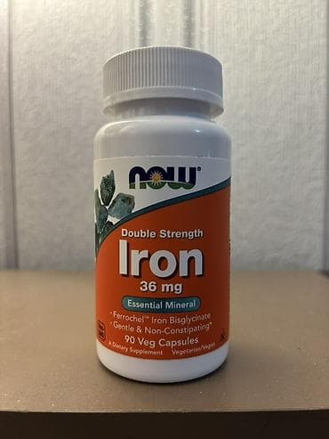 NOW Foods Double Strength Iron – 36 mq, vacib mineral. Ferrochel