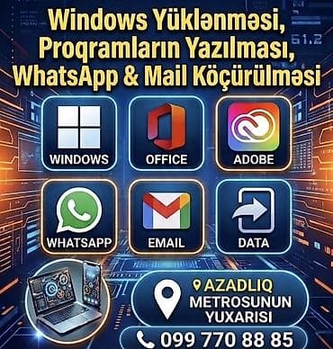 qaz sobasi temiri: Xidmət: Kompüter və telefon üçün proqramlaşdırma və köçürmə işləri - — 1
