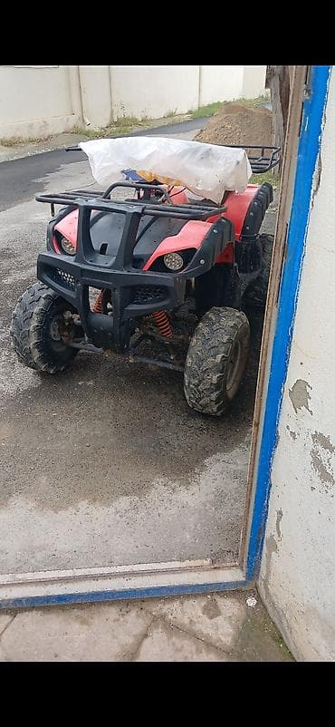 Motonəqliyyat: ATV kross kvadrosikl - Rəng: qırmızı/qara - Güclü ön və arxa metal — 1