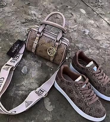 krasofka qiz ucun: GUESS dəst: qadın üçün çanta + idman ayaqqabısı - Dizayn: markanın — 8