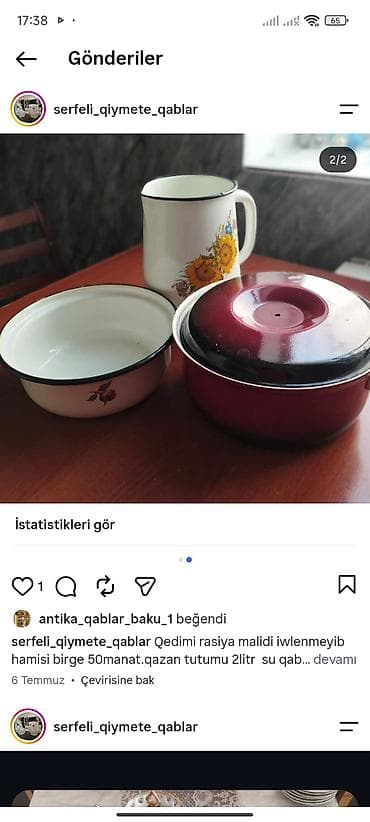 turski cajnik cena: Qədimi Rusiya istehsalı emal qablar dəsti. Dəstə daxildir: - — 1