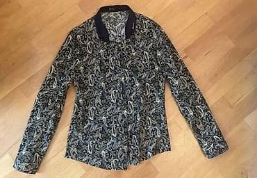 Kişi köynəyi – uzunqol, naxışlı - Model: klassik düyməli köynək -