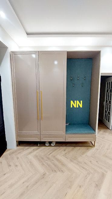 Yeni, 2 qapılı, Güzgülü, Bej, Digər material, Açılan, Düz dolab