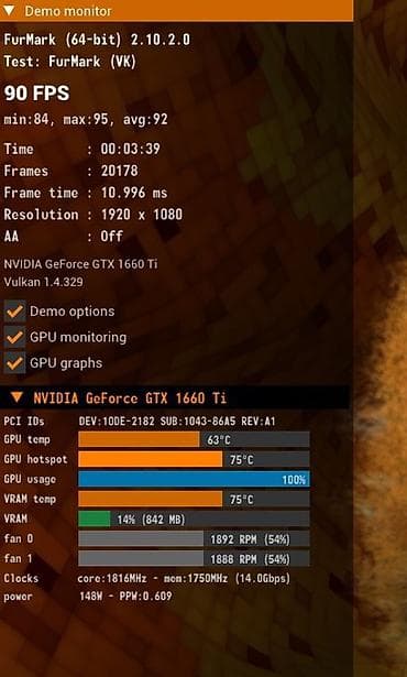 inter: Videokart Asus GeForce GTX 1660 Ti, 6 GB, İşlənmiş — 3