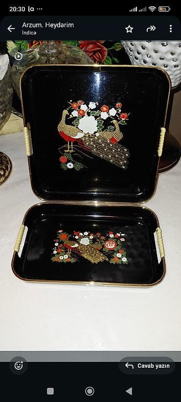 Çay dəsti, rəng - Qara lalafo.az -da Çay dəsti, rəng - Qara