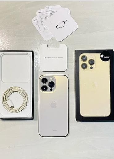 iphone x face id: IPhone 13 Pro, 128 GB, Qızılı, Zəmanət, Kredit, Simsiz şarj — 1