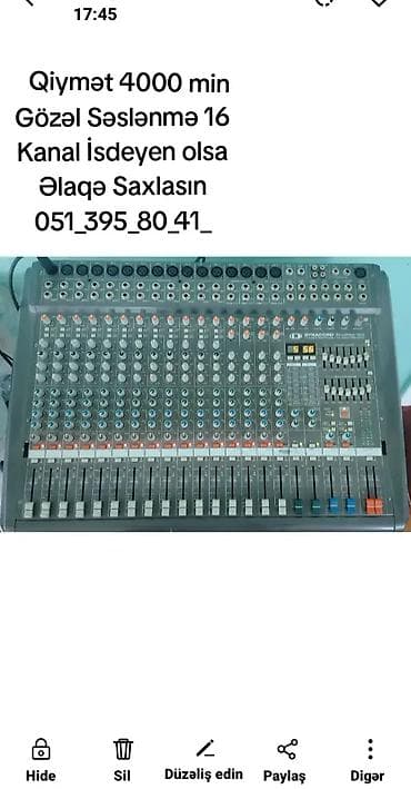 математика 2 класс часть 2: Dynacord PowerMate 1600 səs pulti - 16 kanallı mikser - Hər kanalda — 1