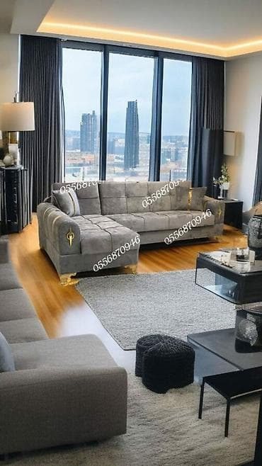 kreditle divan satisi: Künc divan, Qonaq otağı üçün, Parça, Bazalı, Açılan, Kitab — 4