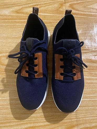 stay mate: Kişi idman üslubunda günlük ayaqqabı - Rəng: tünd göy (navy) üst, ağ — 2