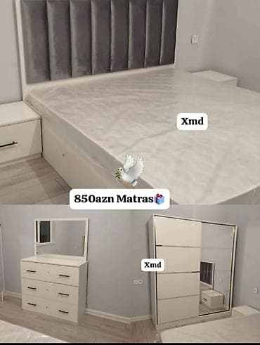 set baqli: İkinəfərlik çarpayı, Dolab, Yeni — 1