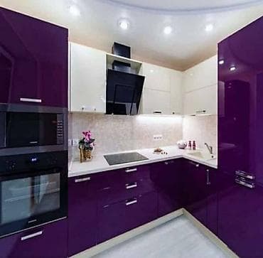 Sifarişlə mətbəx dəsti, Özü çəkən petlələr, MDF, Kredit yoxdur, Pulsuz çatdırılma, Rayonlara çatdırılma