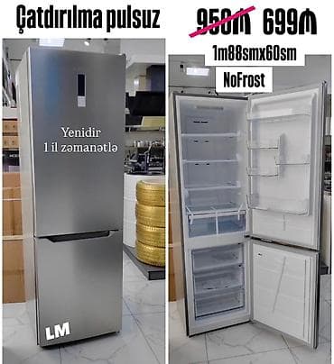 gen: 2 qapılı Soyuducu Satılır, rəng - Gümüşü — 1