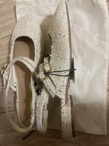 bot ayaqqabi: Baletkalar, Zara, Ölçü: 39, rəng - Bej, Yeni — 3