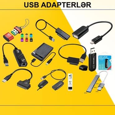 hdd box: USB Adapterlər ⭐USB2.0 to Micro SD – 3 AZN ⭐USB3.0 to Ethernet RJ45 — 1