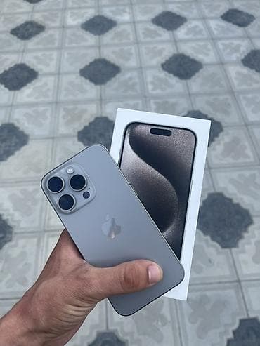 Elektronika: IPhone 15 Pro, 128 GB, Natural Titanium, Face ID — 1
