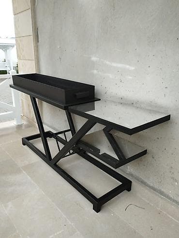 bağ mebelləri: Metall karkaslı barbekü/şamdan üçün servis konsolu - Material: qalın — 6